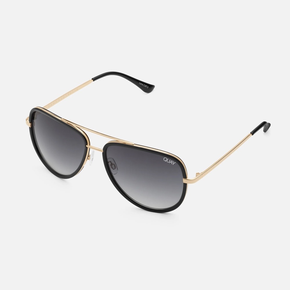 QUAY ALL IN SUNGLASSES BLACK - Picture 4 of 4